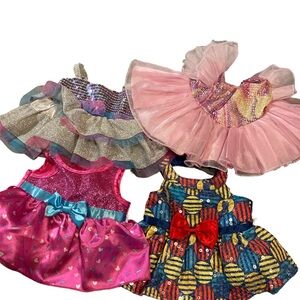 Build a bear workshop Sequin plush dresses lot 4